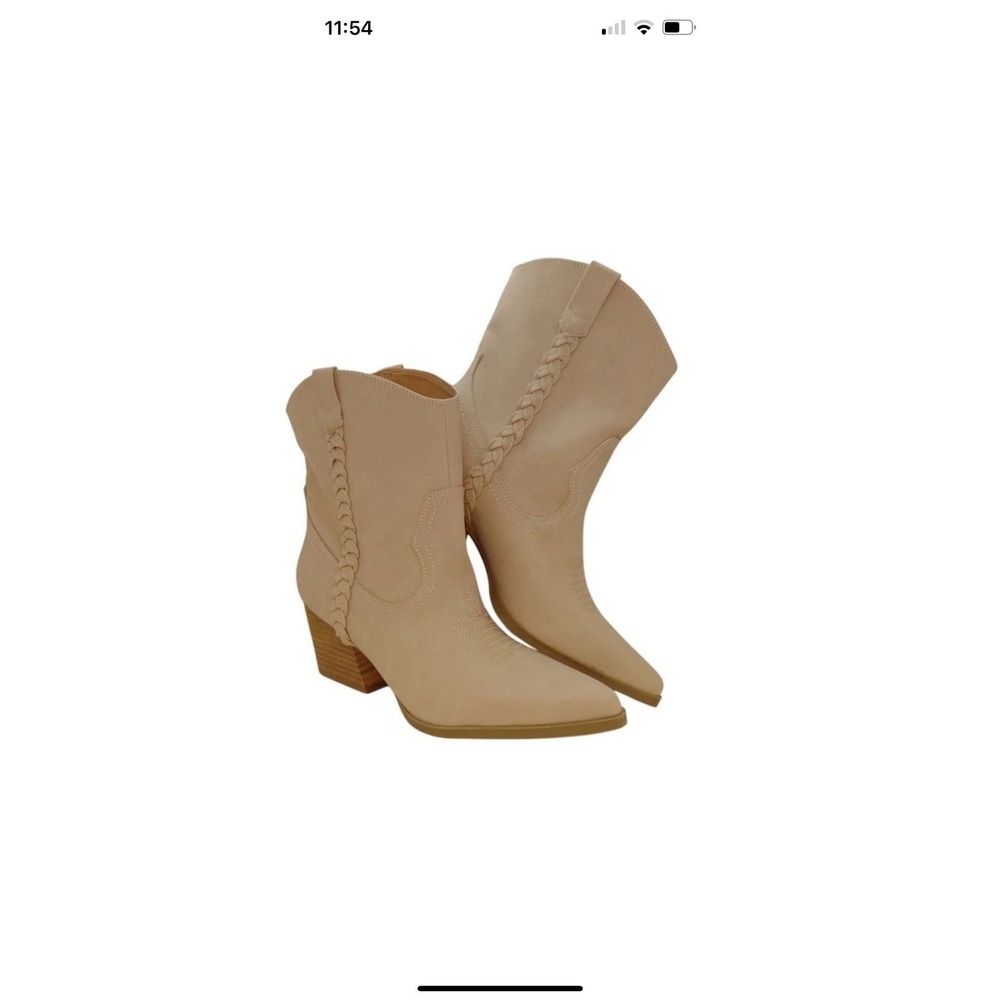 Dolce Vita Women Tan 7.5‎ Western Cowgirl Boots Chic Cowboy Carter Festival Boho